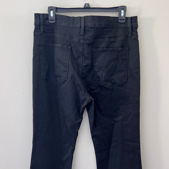 FRAME Le Easy Flare Jeans Black Denim Raw Hem Bootcut Womens Size 31 - Picture 3 of 9